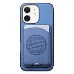 Cover magnetica per telefono in ecopelle vegana con trama twill e porta carte removibile., For iPhone 13 Pro, For iPhone 13, For iPhone 12