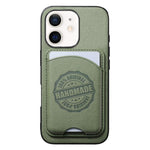 Cover magnetica per telefono in ecopelle vegana con trama twill e porta carte removibile., For iPhone 13 Pro, For iPhone 13, For iPhone 12