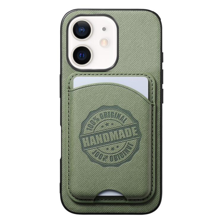 Cover magnetica per telefono in ecopelle vegana con trama twill e porta carte removibile., For iPhone 13 Pro, For iPhone 13, For iPhone 12