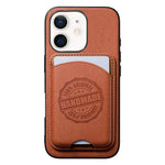 Cover magnetica per telefono in ecopelle vegana con trama twill e porta carte removibile., For iPhone 11, For iPhone 11 Pro