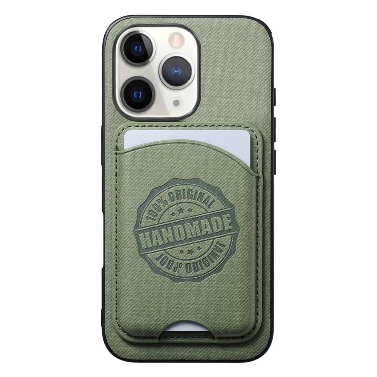Cover magnetica per telefono in ecopelle vegana con trama twill e porta carte removibile., For iPhone 11, For iPhone 11 Pro