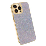Custodia glitter con cornice galvanizzata per iPhone 11-13