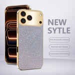 Custodia glitter con cornice galvanizzata per iPhone 11-13