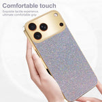 Custodia glitter con cornice galvanizzata per iPhone 11-13