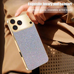 Custodia glitter con cornice galvanizzata per iPhone 11-13