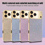 Custodia glitter con cornice galvanizzata per iPhone 11-13