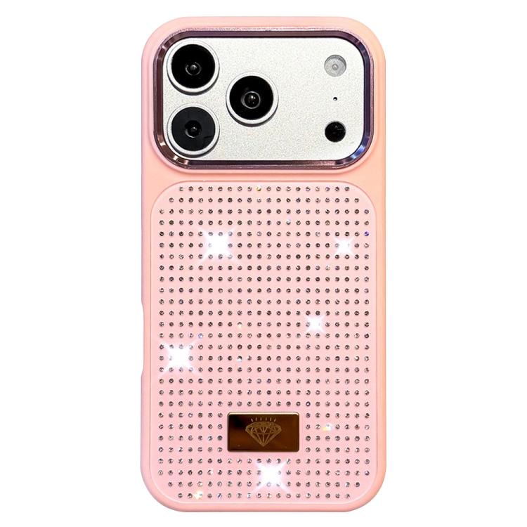 Custodia per telefono antiurto in TPU + PC con strass in resina e emblema in metallo., For iPhone 17 Pro Max, For iPhone 17 Pro, For iPhone 17, For iPhone Air