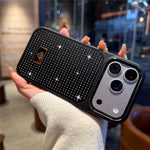 Custodia per telefono antiurto in TPU + PC con strass in resina e emblema in metallo., For iPhone 18 Pro / 17 Pro, For iPhone 18 Pro Max / 17 Pro Max, For iPhone 17, For iPhone Air