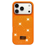 Custodia per telefono antiurto in TPU + PC con strass in resina e emblema in metallo., For iPhone 17 Pro Max, For iPhone 17 Pro, For iPhone 17, For iPhone Air