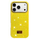 Custodia per telefono antiurto in TPU + PC con strass in resina e emblema in metallo., For iPhone 17 Pro Max, For iPhone 17 Pro, For iPhone 17, For iPhone Air