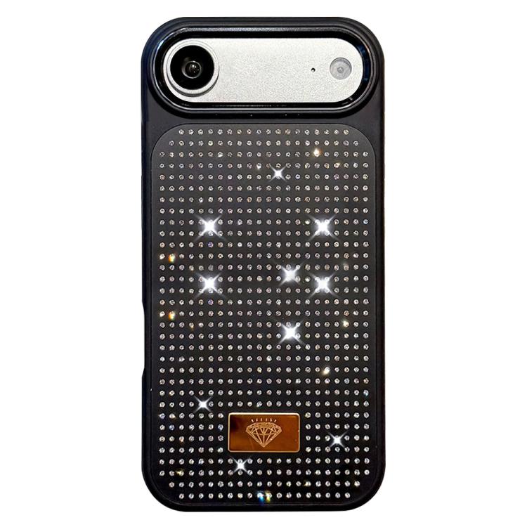 Custodia per telefono antiurto in TPU + PC con strass in resina e emblema in metallo., For iPhone 17 Pro Max, For iPhone 17 Pro, For iPhone 17, For iPhone Air