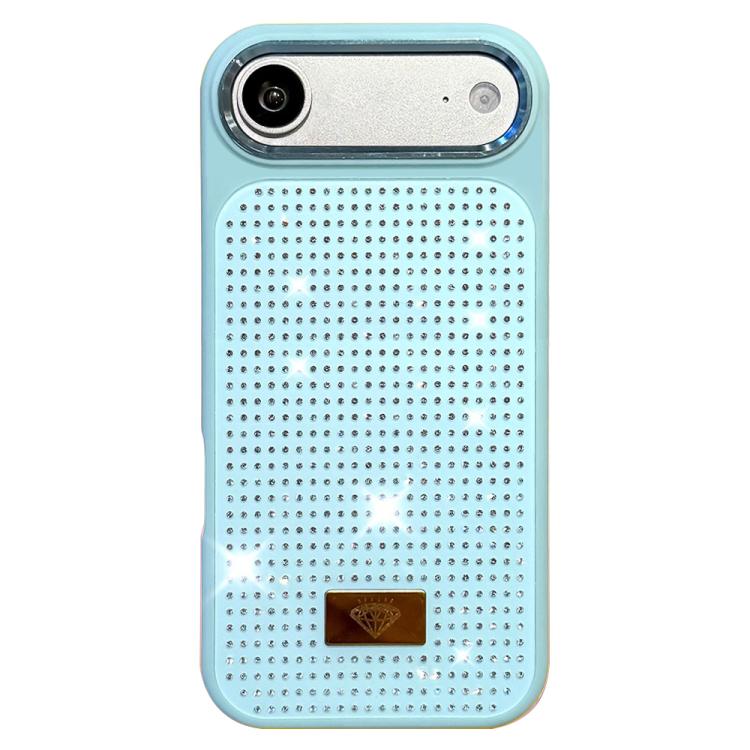 Custodia per telefono antiurto in TPU + PC con strass in resina e emblema in metallo., For iPhone 17 Pro Max, For iPhone 17 Pro, For iPhone 17, For iPhone Air