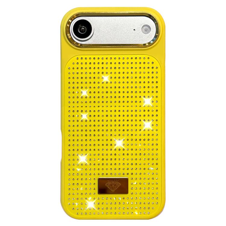 Custodia per telefono antiurto in TPU + PC con strass in resina e emblema in metallo., For iPhone 17 Pro Max, For iPhone 17 Pro, For iPhone 17, For iPhone Air