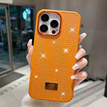 Custodia per telefono antiurto in TPU + PC con strass in resina e emblema in metallo., For iPhone 16 Pro Max, For iPhone 16 Pro, For iPhone 16 Plus, For iPhone 16