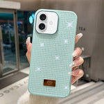 Custodia per telefono antiurto in TPU + PC con strass in resina e emblema in metallo., For iPhone 16 Pro Max, For iPhone 16 Pro, For iPhone 16 Plus, For iPhone 16
