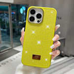 Custodia per telefono antiurto in TPU + PC con strass in resina e emblema in metallo., For iPhone 15 Pro Max, For iPhone 15 Pro, For iPhone 15 Plus, For iPhone 15