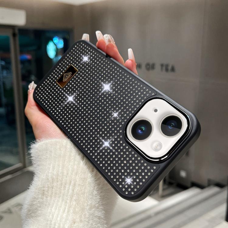 Custodia per telefono antiurto in TPU + PC con strass in resina e emblema in metallo., For iPhone 14, For iPhone 14 Pro, For iPhone 14 Pro Max, For iPhone 13 Pro Max