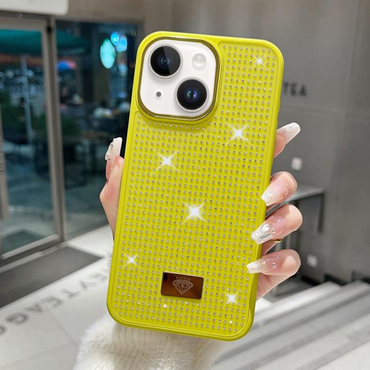 Custodia per telefono antiurto in TPU + PC con strass in resina e emblema in metallo., For iPhone 13 Pro, For iPhone 13, For iPhone 12, For iPhone 12 Pro Max