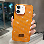 Custodia per telefono antiurto in TPU + PC con strass in resina e emblema in metallo., For iPhone 13 Pro, For iPhone 13, For iPhone 12, For iPhone 12 Pro Max