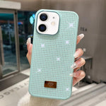 Custodia per telefono antiurto in TPU + PC con strass in resina e emblema in metallo., For iPhone 13 Pro, For iPhone 13, For iPhone 12, For iPhone 12 Pro Max