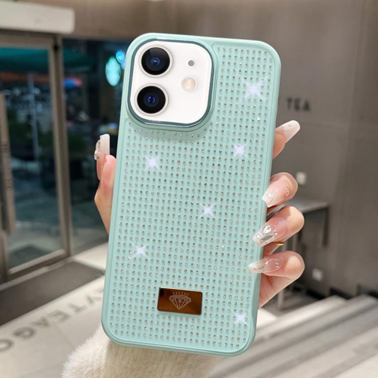 Custodia per telefono antiurto in TPU + PC con strass in resina e emblema in metallo., For iPhone 12 Pro, For iPhone 11 Pro Max, For iPhone 11