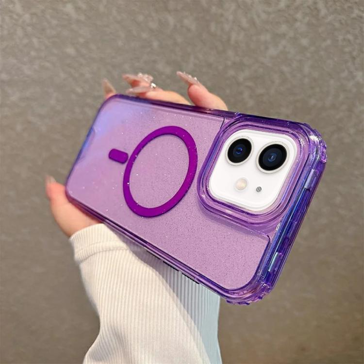 Custodia magnetica glitter 3 in 1 per iPhone