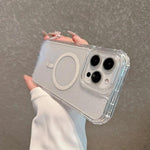 Custodia magnetica glitter 3 in 1 per iPhone