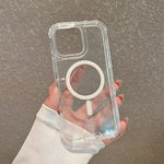Custodia magnetica glitter 3 in 1 per iPhone