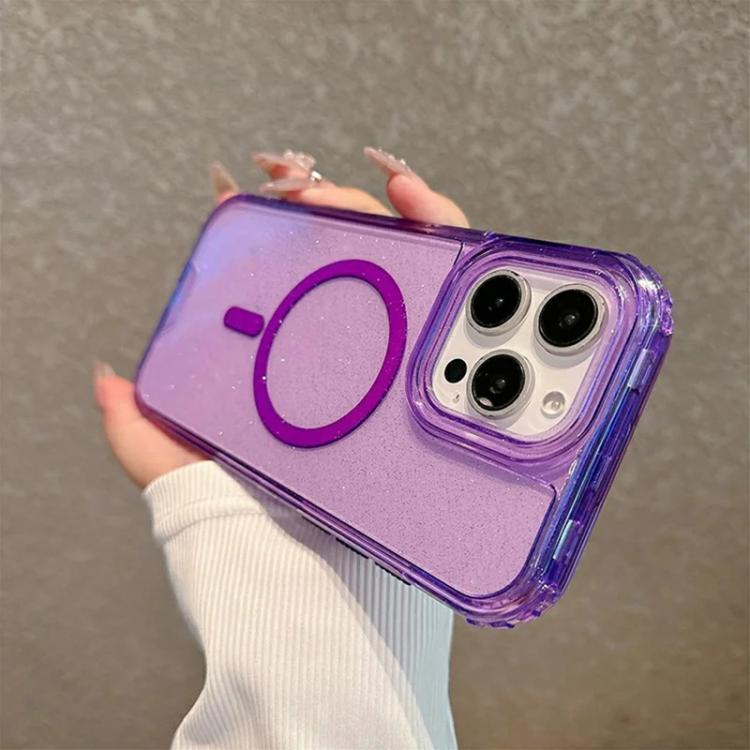 Custodia magnetica glitter 3 in 1 per iPhone