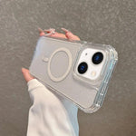 Custodia magnetica glitter 3 in 1 per iPhone 15