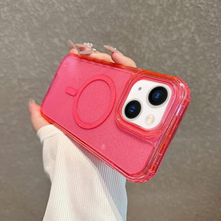 Custodia magnetica glitter 3 in 1 per iPhone 15