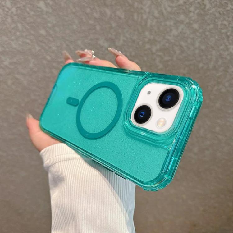 Custodia magnetica glitter 3 in 1 per iPhone 15