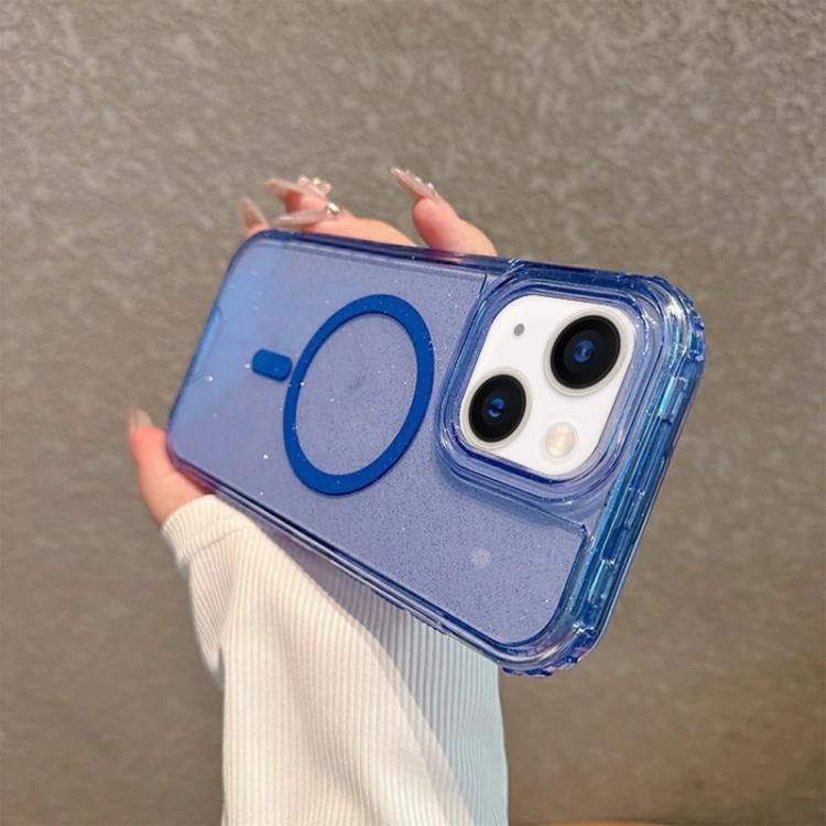 Custodia magnetica glitter 3 in 1 per iPhone 15