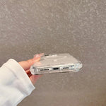Custodia magnetica glitter 3 in 1 per iPhone 15