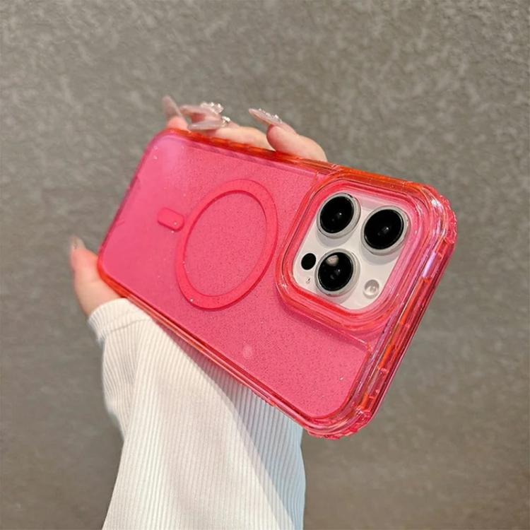 Custodia magnetica glitter 3 in 1 per iPhone 15