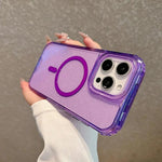Custodia magnetica glitter 3 in 1 per iPhone 15