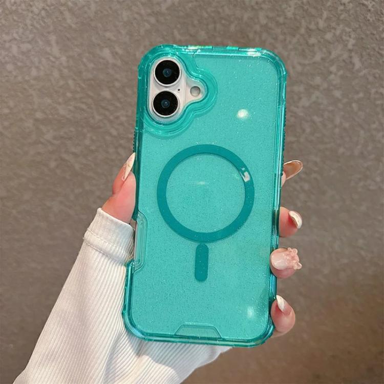 Custodia magnetica glitter 3 in 1 per iPhone 16