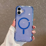Custodia magnetica glitter 3 in 1 per iPhone 16