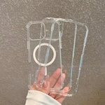 Custodia magnetica glitter 3 in 1 per iPhone 16