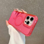 Custodia magnetica glitter 3 in 1 per iPhone 16