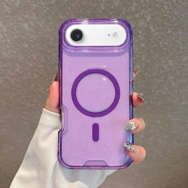 Custodia magnetica glitter 3 in 1 per iPhone 17 e Air