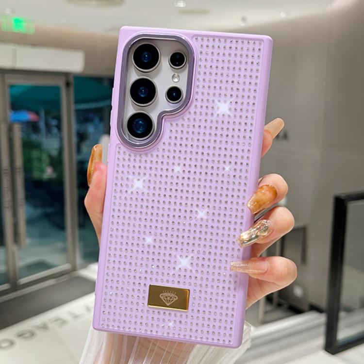 Custodia per telefono antiurto in TPU + PC con strass in resina e emblema in metallo., For Samsung Galaxy S25 Ultra 5G, For Samsung Galaxy S24 Ultra 5G, For Samsung Galaxy S23 Ultra 5G, For Samsung Galaxy S22 Ultra 5G
