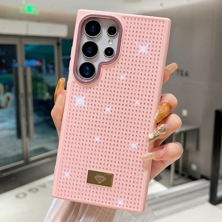 Custodia per telefono antiurto in TPU + PC con strass in resina e emblema in metallo., For Samsung Galaxy S25 Ultra 5G, For Samsung Galaxy S24 Ultra 5G, For Samsung Galaxy S23 Ultra 5G, For Samsung Galaxy S22 Ultra 5G