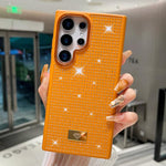 Custodia per telefono antiurto in TPU + PC con strass in resina e emblema in metallo., For Samsung Galaxy S25 Ultra 5G, For Samsung Galaxy S24 Ultra 5G, For Samsung Galaxy S23 Ultra 5G, For Samsung Galaxy S22 Ultra 5G
