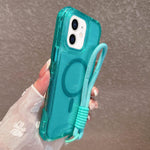 Custodia magnetica glitter 3 in 1 con cinturino per iPhone