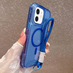 Custodia magnetica glitter 3 in 1 con cinturino per iPhone