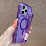 Custodia magnetica glitter 3 in 1 con cinturino per iPhone