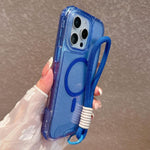 Custodia magnetica glitter 3 in 1 con cinturino per iPhone