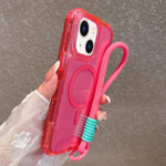 Custodia magnetica 3 in 1 con glitter per iPhone
