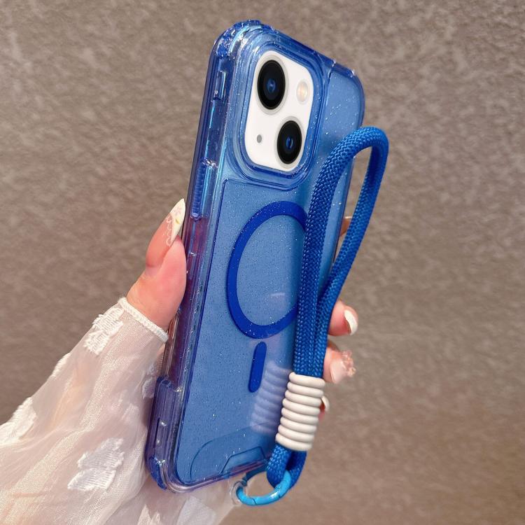 Custodia magnetica 3 in 1 con glitter per iPhone